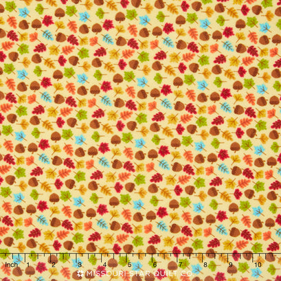 Happy Harvest - Acorns Gold Flannel Yardage