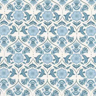 Folk and Lore - Flight of Fancy Eggshell Yardage