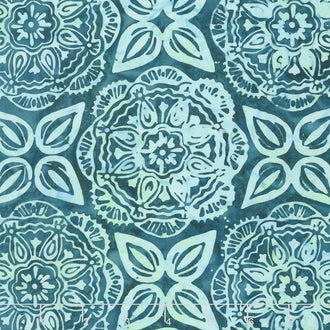 Longitude Batiks - Teal Medallion 108" Wide Backing