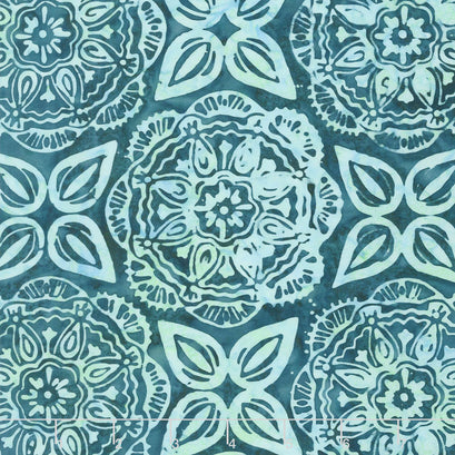 Longitude Batiks - Teal Medallion 108" Wide Backing