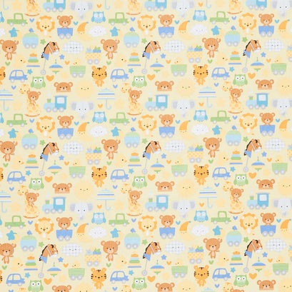 Special Delivery - Main Baby Animal Yellow Yardage