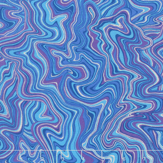 Holiday Flourish 11 - Peacock Marble Peacock Metallic Yardage