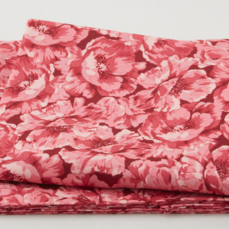 Poppies - Tonal Poppies Soft Red 2 Yard Cut