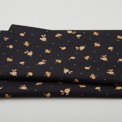 A Golden Life Favorites - Tiny Daisies Black 2 Yard Cut