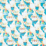 Sweet Little Pleasures - Packed Gnomes Teal Yardage Primary Image