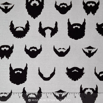Brilliant Beards - Beards Grey Yardage