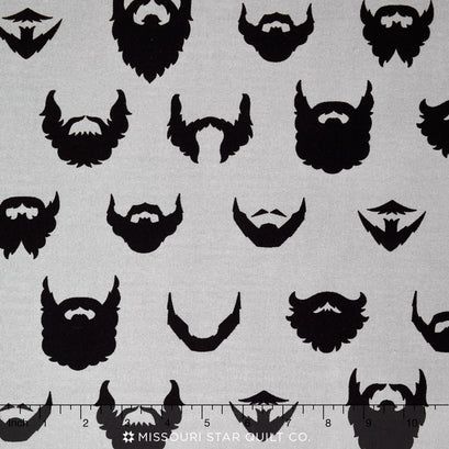 Brilliant Beards - Beards Grey Yardage