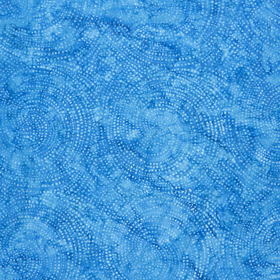 Tonga Batiks - Bluebell Dotty Spiral Lapis Yardage