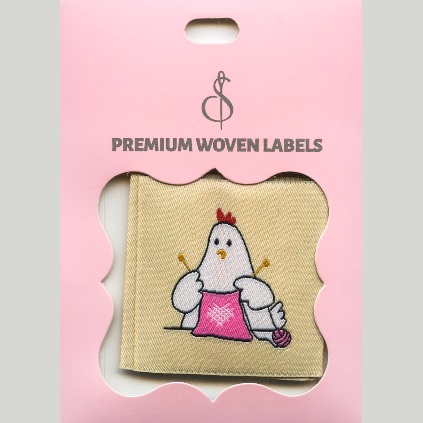 Minki Kim Woven Labels - Knitting Chicken Alternative View #2