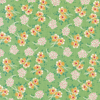 Home Town Holiday - Floral Basil Yardage