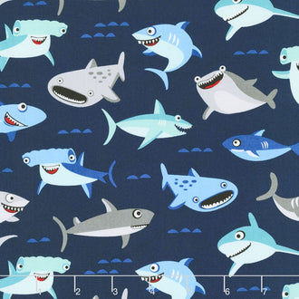Sharktown - Sharktown Main Navy Yardage