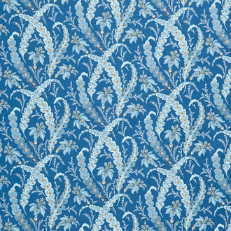 Beach House - Ribbon Grass Blue Yardage