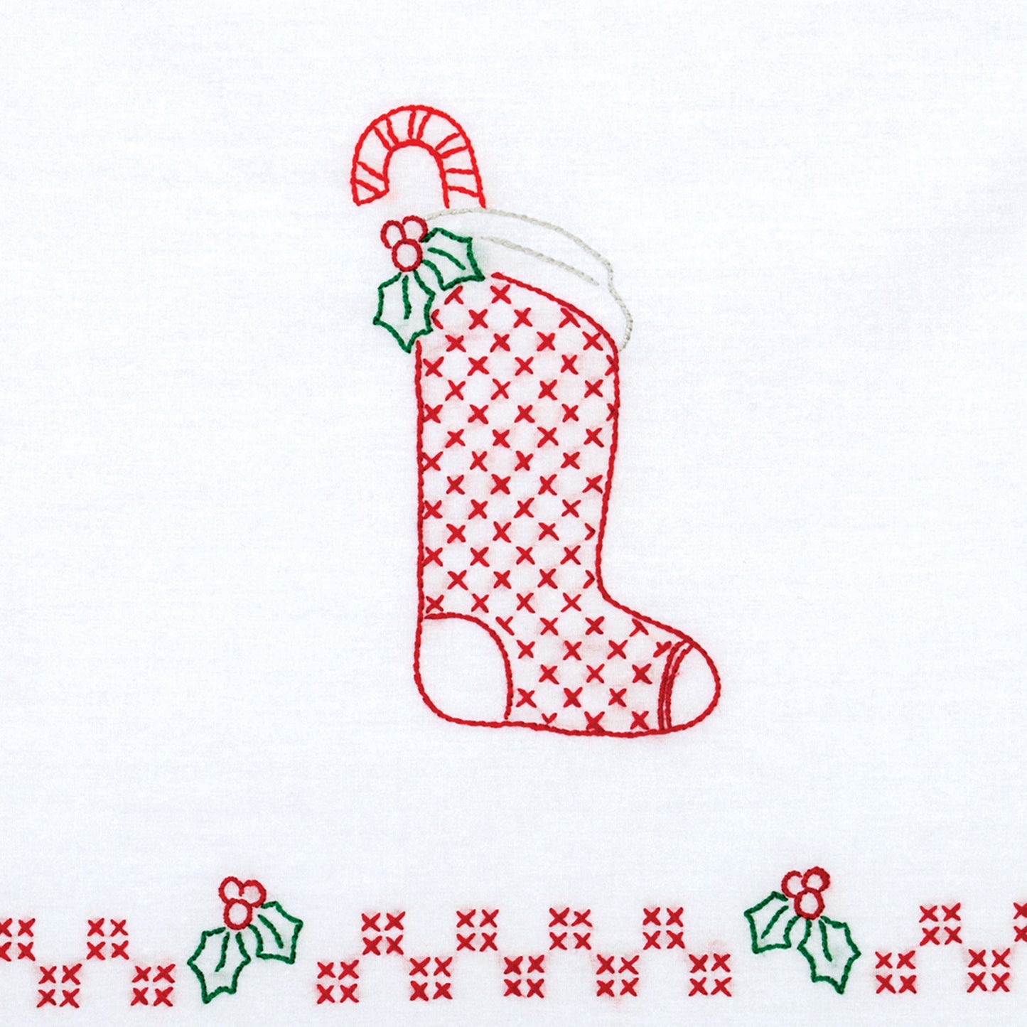 Stocking Embroidery Hand Towel Set Alternative View #1