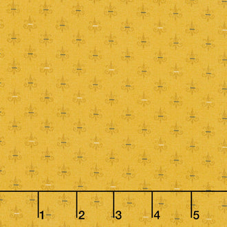 Autumn Farmhouse - Fleur de Lis Cheddar Yardage