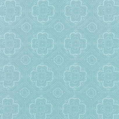 Season's Study - Grid Tonal Teal Yardage