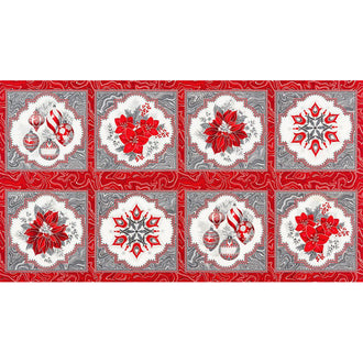 Holiday Flourish 11 - Silver Metallic Panel