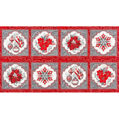 Holiday Flourish 11 - Silver Metallic Panel