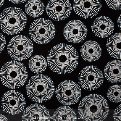 Sparkle - Circlet Black Metallic Yardage