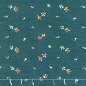 Flower Box - Buds Peacock Yardage Primary Image