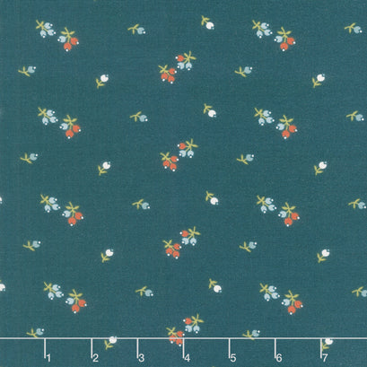 Flower Box - Buds Peacock Yardage