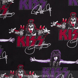 KISS - Autographs Black Yardage