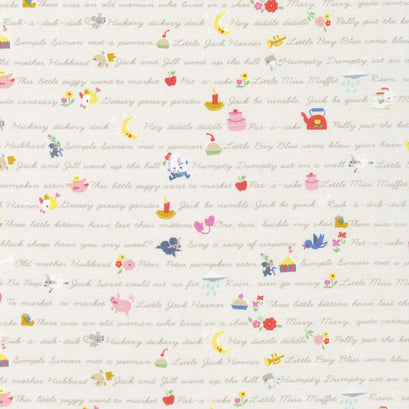 Once Upon a Rhyme - Verses Cream Yardage