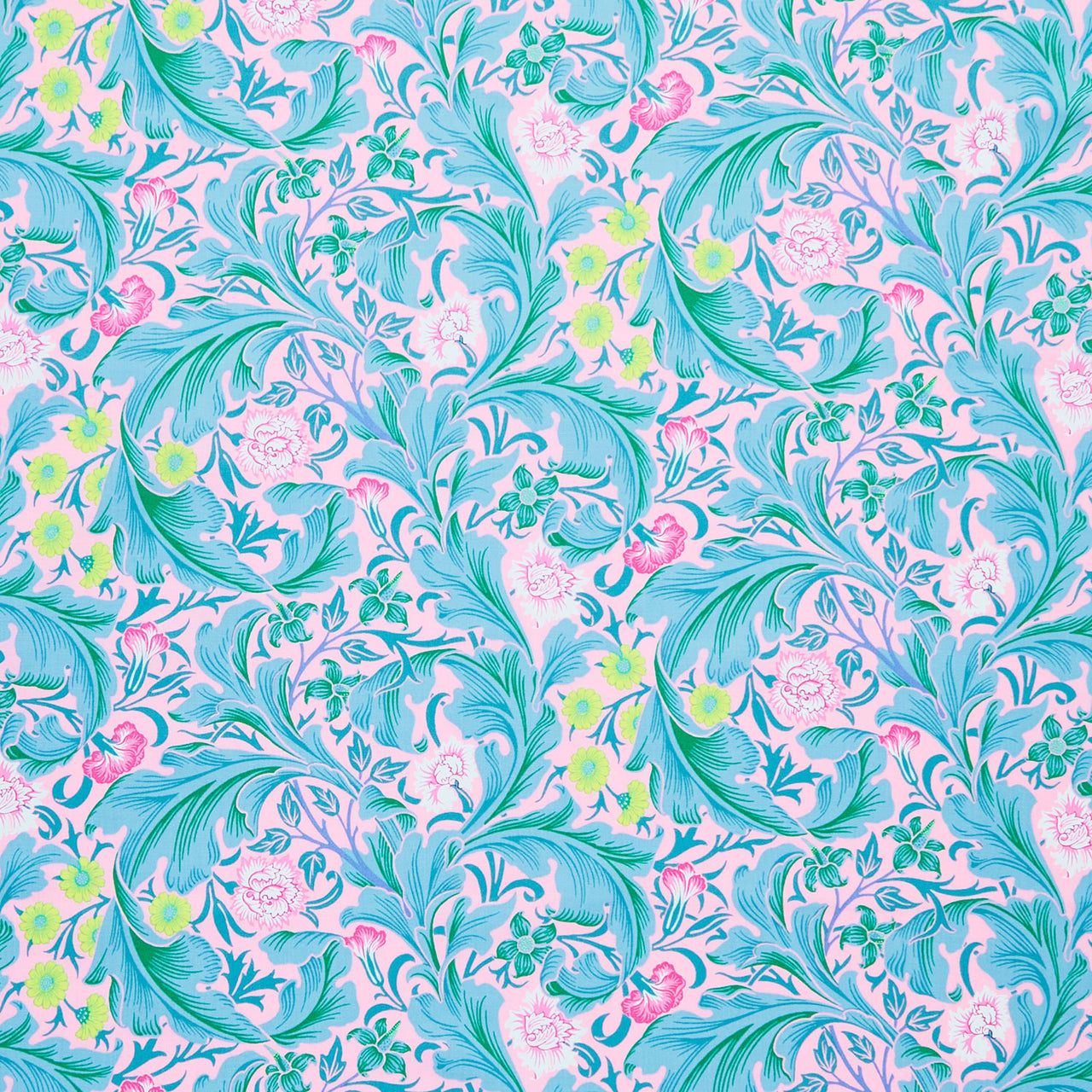 Kaffe Fassett x The Original Morris & Co. - Leicester Aqua Yardage