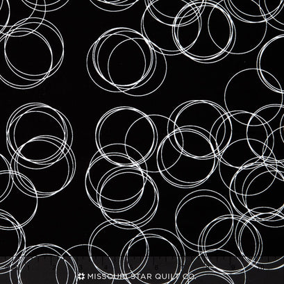 Four Corners - Circles Black Yardage