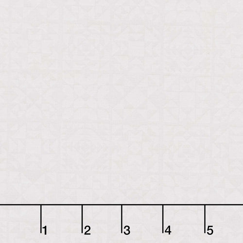 Welcome To Quilt Town - Quilt Blocks White on White Yardage