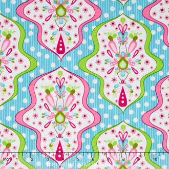 Floriography - Damask Blue Yardage