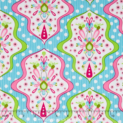 Floriography - Damask Blue Yardage