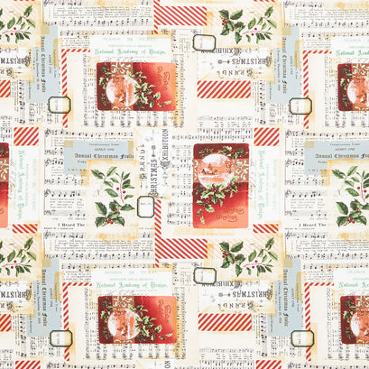 Holidays Past - Holiday Collage Multi Canvas Yardage