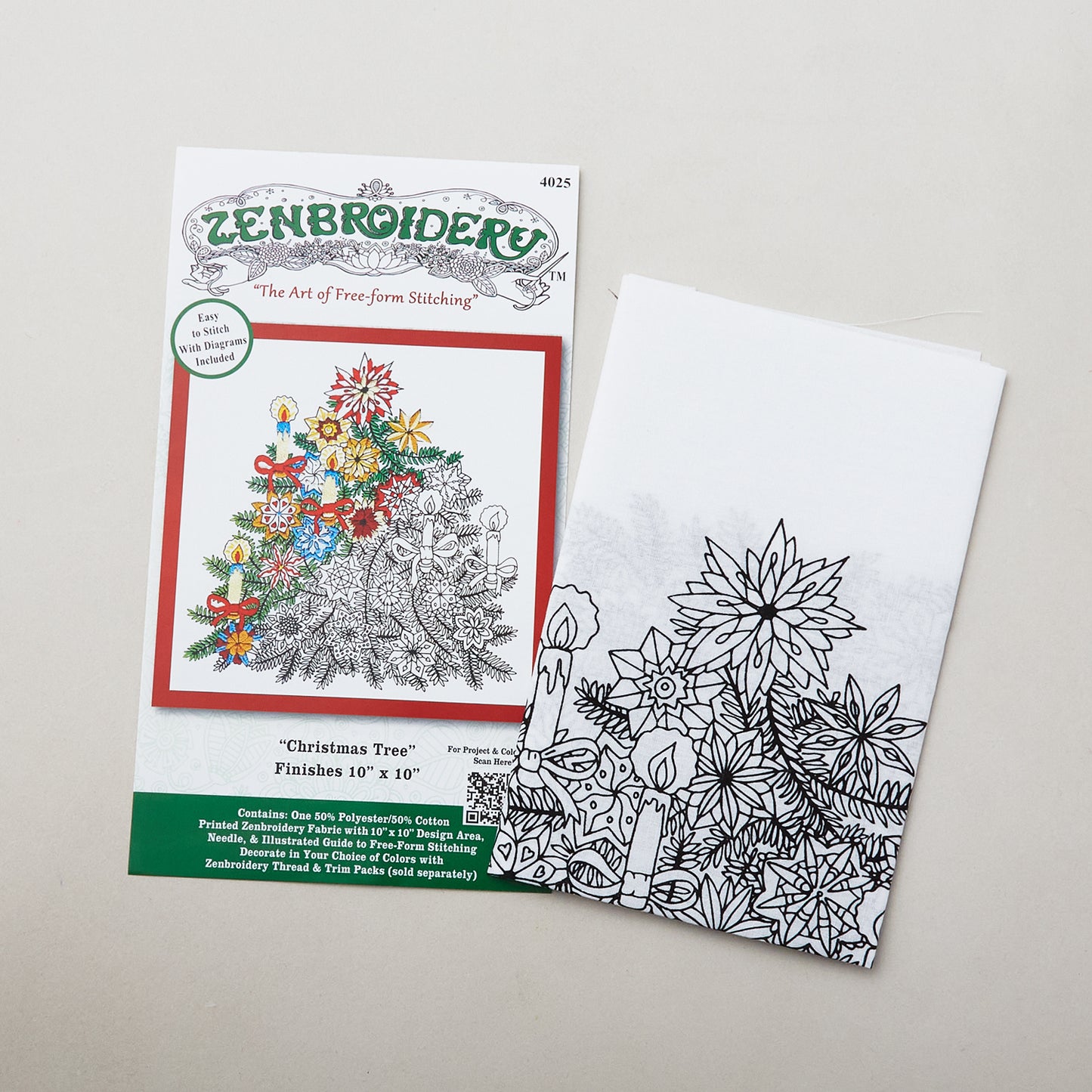 Zenbroidery Christmas Tree Embroidery Kit Alternative View #2