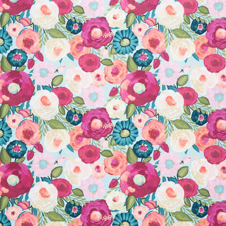 Fragrant Fields - Floral Main Mint Yardage