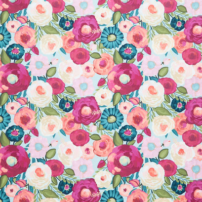 Fragrant Fields - Floral Main Mint Yardage