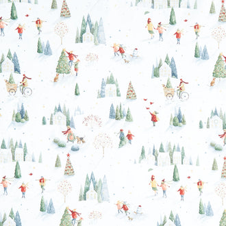 Magical Winterland - Winter Scene Snow Yardage