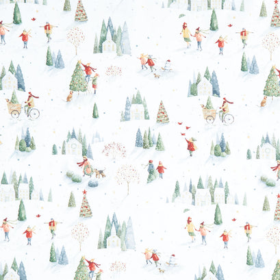 Magical Winterland - Winter Scene Snow Yardage