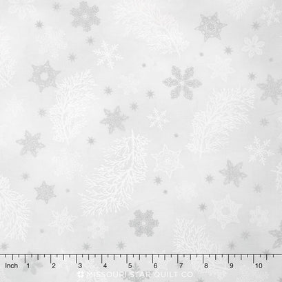 Holiday Flourish 9 - Silver Colorstory Snowflake Silver Metallic Yardage