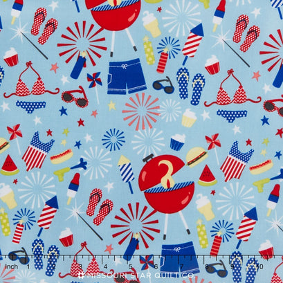 Summer Celebration - Main Blue Yardage