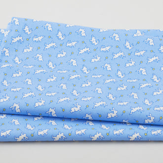 Nana Mae 8 Favorites - Bunnies Blue 2 Yard Cut