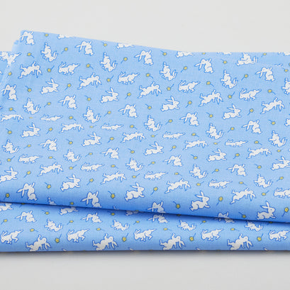 Nana Mae 8 Favorites - Bunnies Blue 2 Yard Cut