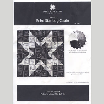 Missouri Star Blackout Echo Star Log Cabin Quilt Kit