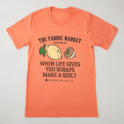 Missouri Star When Life Gives You Scraps T-shirt Heather Orange - M