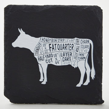 Missouri Star Animal Fabric Cuts Slate Coaster Set