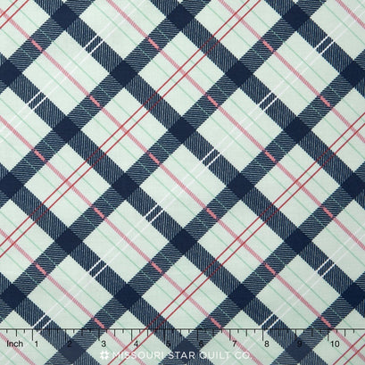 Enchanted - Plaid Navy Yardage
