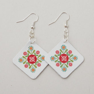 Leather Earrings - Prairie