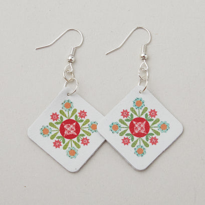 Leather Earrings - Prairie