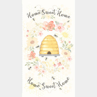 Home Sweet Home - Bee Hive Cream Panel