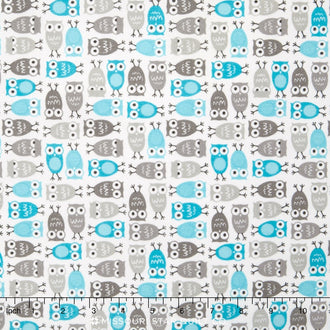 Urban Zoologie Flannel Minis - Grey Flannel Yardage