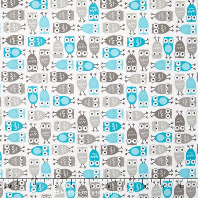 Urban Zoologie Flannel Minis - Grey Flannel Yardage